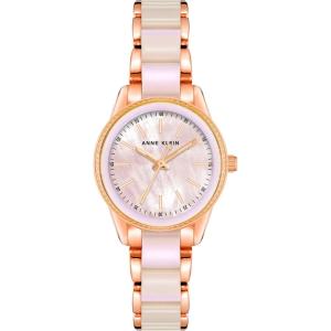 imageAnne Klein Womens Resin Bracelet WatchRose GoldIridescent Blush Pink
