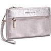 imageAnne Klein Ak 2 Piece Gift Set with Rhinestone Zip Clutch and Card CaseSilver Metallic
