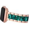 imageAnne Klein Fashion Resin Bracelet for Apple Watch Secure Adjustable Apple Watch Replacement Band Fits Most WristsGreenRose Gold
