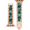 imageAnne Klein Fashion Resin Bracelet for Apple Watch Secure Adjustable Apple Watch Replacement Band Fits Most WristsGreenRose Gold