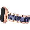 imageAnne Klein Fashion Resin Bracelet for Apple Watch Secure Adjustable Apple Watch Replacement Band Fits Most WristsNavyRose GoldTone