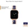 imageAnne Klein Fashion Resin Bracelet for Apple Watch Secure Adjustable Apple Watch Replacement Band Fits Most WristsNavyRose GoldTone