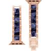 imageAnne Klein Fashion Resin Bracelet for Apple Watch Secure Adjustable Apple Watch Replacement Band Fits Most WristsNavyRose GoldTone