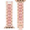 imageAnne Klein Fashion Resin Bracelet for Apple Watch Secure Adjustable Apple Watch Replacement Band Fits Most WristsPinkRose GoldTone