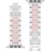 imageAnne Klein Fashion Resin Bracelet for Apple Watch Secure Adjustable Apple Watch Replacement Band Fits Most WristsSilverIridescent