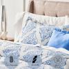 imageAnne Klein Louisa 4 Piece Comforter Set with Decorative Pillows TwinBlueWhite