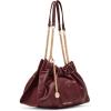 imageAnne Klein Quilted Stitched Cinched Closure SatchelCherry Lacquer