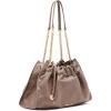 imageAnne Klein Quilted Stitched Cinched Closure SatchelMink