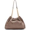 imageAnne Klein Quilted Stitched Cinched Closure SatchelMink