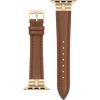 imageAnne Klein Sustainable Leather Fashion Band for Apple Watch Secure Adjustable Apple Watch Band Replacement Fits Most WristsBrownGold
