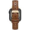 imageAnne Klein Sustainable Leather Fashion Band for Apple Watch Secure Adjustable Apple Watch Band Replacement Fits Most WristsBrownGold