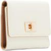 imageAnne Klein Womens AK Medium Flap Wallet with Enamel Turn Lock Parchment