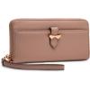 imageAnne Klein Womens Ak Boxed Slim Zip Wallet with Bow Detailing and Wristlet StrapStone