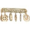 imageAnne Klein Womens Premium Crystal Accented Charm Bracelet WatchGold