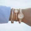 imageAnne Klein Womens Premium Crystal Accented Watch and Bangle SetRose GoldPink