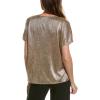 imageAnne Klein Womens Short Sleeve Blouse with Bateau NecklineGold