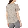 imageAnne Klein Womens Short Sleeve Blouse with Bateau NecklineMultiBirch