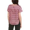 imageAnne Klein Womens Short Sleeve Blouse with Bateau NecklineRosebay Combo