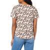 imageAnne Klein Womens Short Sleeve Blouse with Bateau NecklineRosette Combo