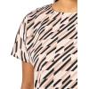 imageAnne Klein Womens Short Sleeve Blouse with Bateau NecklineRosette Combo