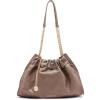 imageAnne Klein Quilted Stitched Cinched Closure SatchelMink