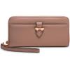 imageAnne Klein Womens Ak Boxed Slim Zip Wallet with Bow Detailing and Wristlet StrapStone