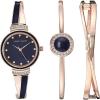 imageAnne Klein Womens Premium Crystal Accented Watch and Bangle SetGoldNavy Blue