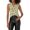 imageAnne Klein Womens Printed Ity Triple Pleat TopCitronella Multi