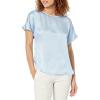 imageAnne Klein Womens Short Sleeve Blouse with Bateau NecklineLife Aquatic Combo