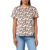 imageAnne Klein Womens Short Sleeve Blouse with Bateau NecklineRosette Combo