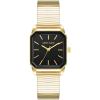 imageAnne Klein Womens Striped Mesh Bracelet WatchGoldBlack