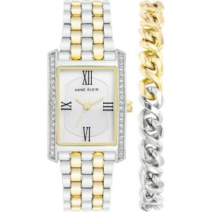 imageAnne Klein Womens Premium Crystal Accented Watch and Bracelet Set