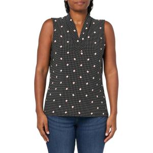 imageAnne Klein Womens Printed Ity Triple Pleat TopInkPinkyInk Multi