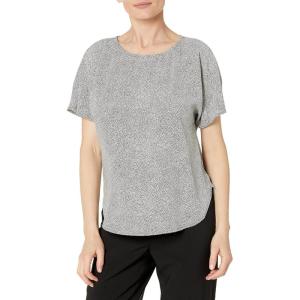 imageAnne Klein Womens Short Sleeve Blouse with Bateau NecklineAngels Wash