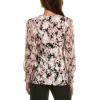 imageAnne Klein Womens Ity W Printed Hmc Long Smocked SWistful Rose Multi