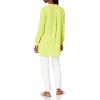 imageAnne Klein Womens LS PopOver Blouse with Covered PlacketCelery