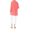 imageAnne Klein Womens LS PopOver Blouse with Covered PlacketKingsrdred