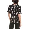 imageAnne Klein Womens Printed Ity Pleat Neck Bell SLV TopInkPinkyInk Multi