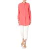 imageAnne Klein Womens LS PopOver Blouse with Covered PlacketKingsrdred