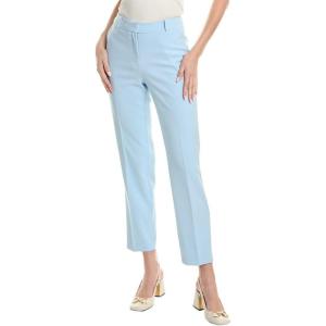 imageAnne Klein Womens Fly Front Slash Pocket Straight Ankle GBlue Sand