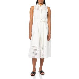 imageAnne Klein Womens Pleated Skirt MidiBright White