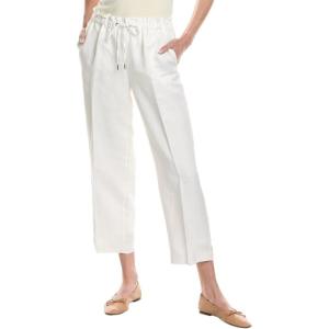 imageAnne Klein Womens Pull on Drawstring Wide Leg Crop LinedBright White