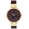 imageAnne Klein Womens Premium Crystal Accented Resin Bangle WatchBurgundyGold