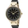 imageAnne Klein Womens Premium Crystal Accented Resin Bangle WatchBlackGold