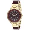 imageAnne Klein Womens Premium Crystal Accented Resin Bangle WatchBurgundyGold