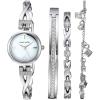 imageAnne Klein Womens Premium Crystal Accented SilverTone Watch and Bracelet SetSilver