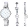 imageAnne Klein Womens Premium Crystal Accented Watch and Bracelet SetSilver