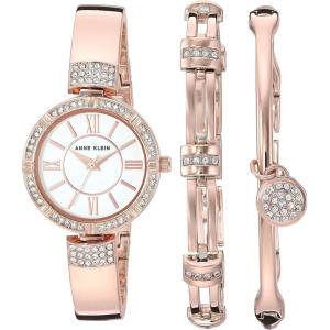 imageAnne Klein Womens Premium Crystal Accented Watch and Bracelet SetRose Gold