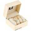 imageAnne Klein Womens Accented Bangle Watch and Bracelet Set AK3296GoldIvory