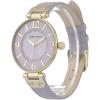 imageAnne Klein Womens Leather Strap WatchLavenderGold